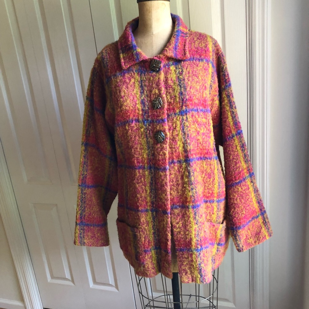 Diane L. Evans Plaid Wool Jacket